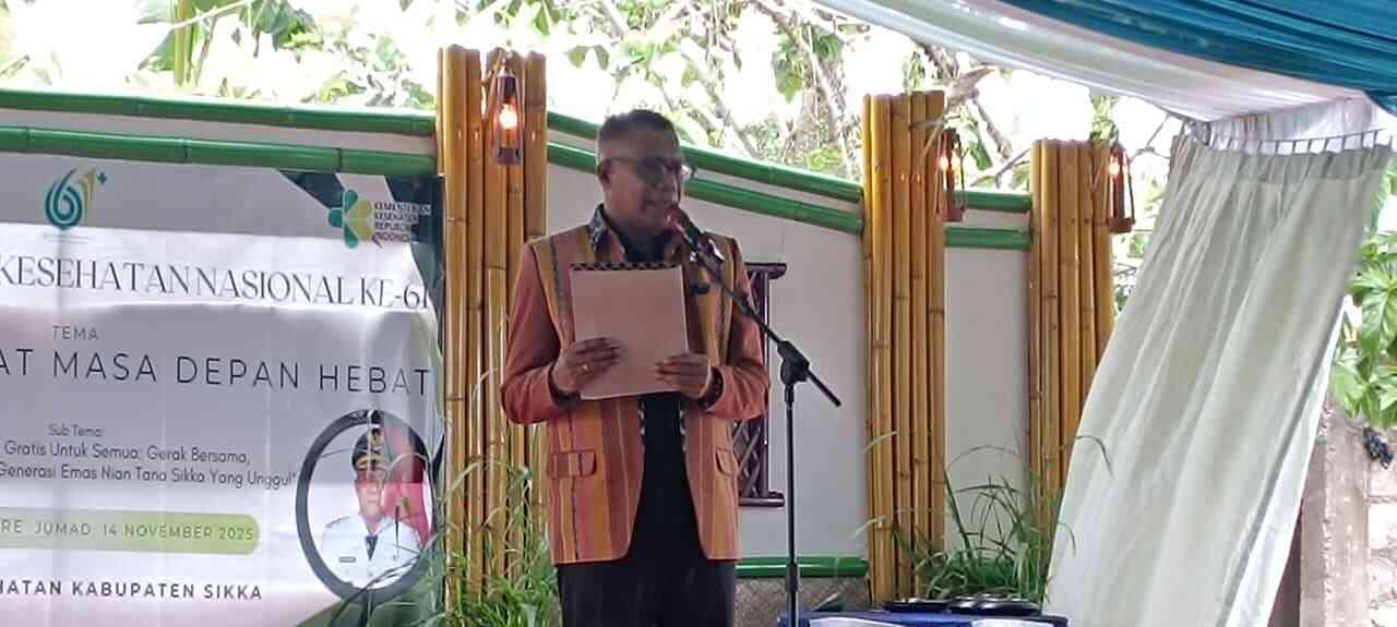 Wabup Sikka Ajak Warga Jadi Generasi Sehat Pada Puncak HKN Ke- 61 di Waipare