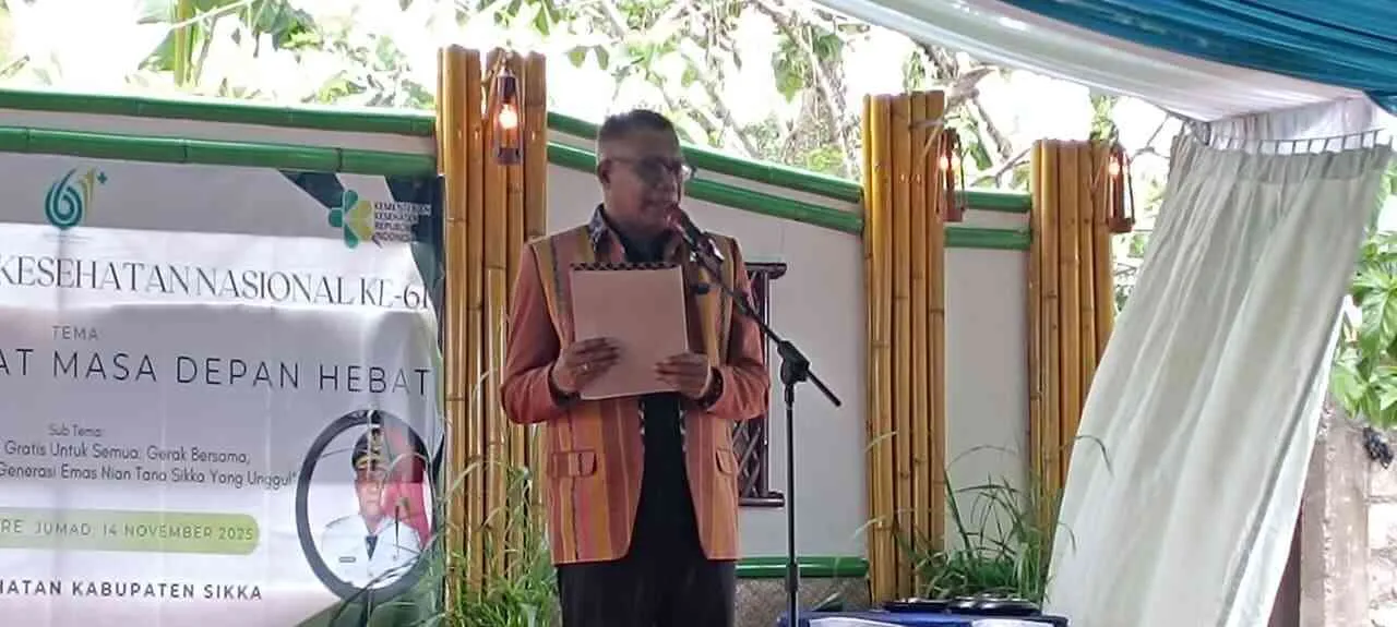 Wabup Sikka Ajak Warga Jadi Generasi Sehat Pada Puncak HKN Ke- 61 di Waipare