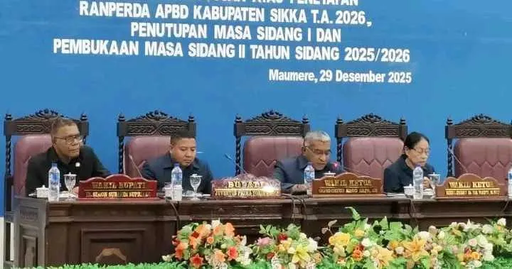 DPRD Sikka Menerima dan Menyetujui Ranperda ABPD Kabupaten Sikka Tahun Anggaran 2026 Ditetapkan Menjadi Perda