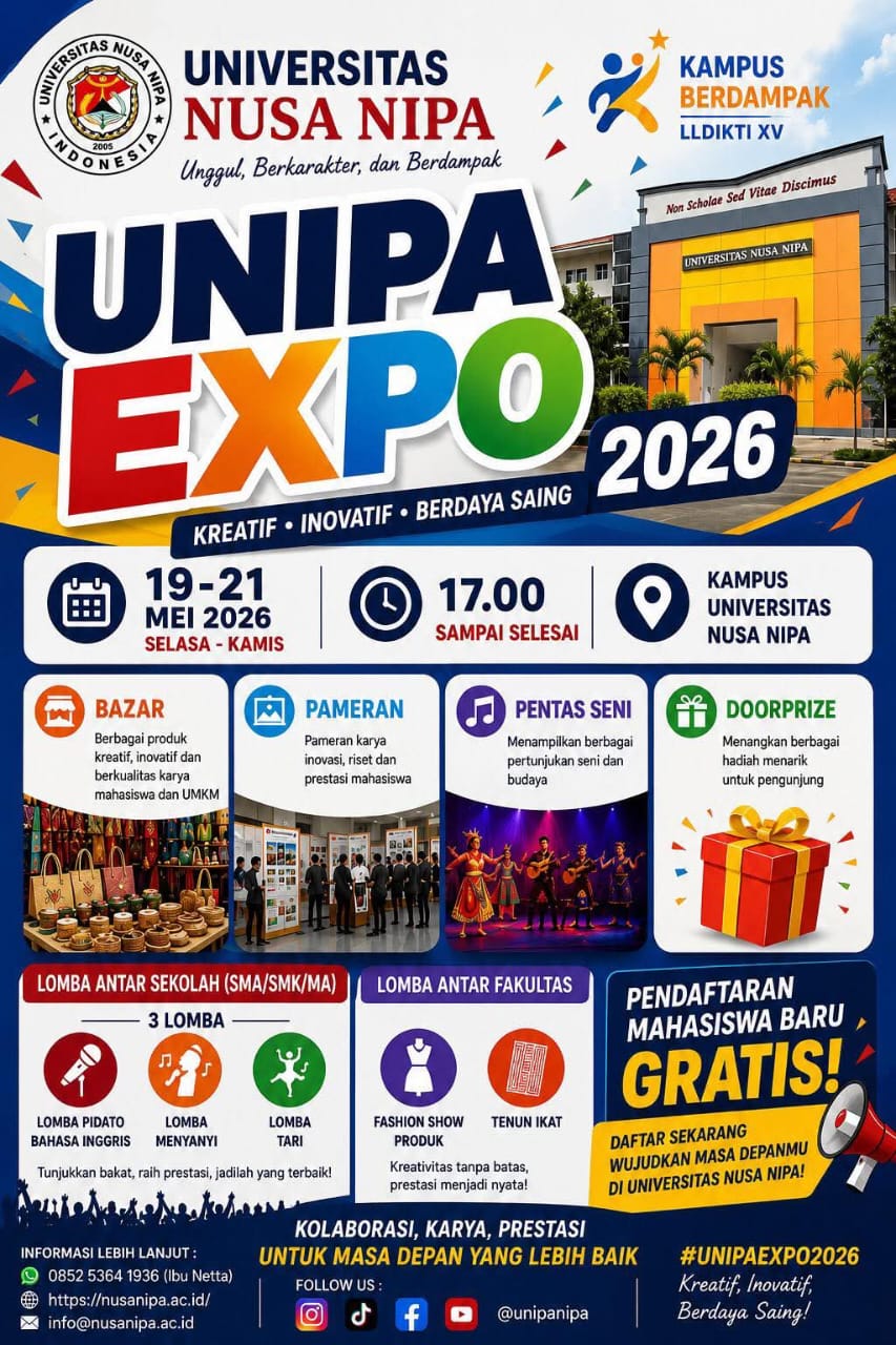 UNIPA EXPO 2026 Dibuka Sore Ini : Hadirkan Program Pendaftaran Gratis dan Gandeng Tokoh Lintas Sektor