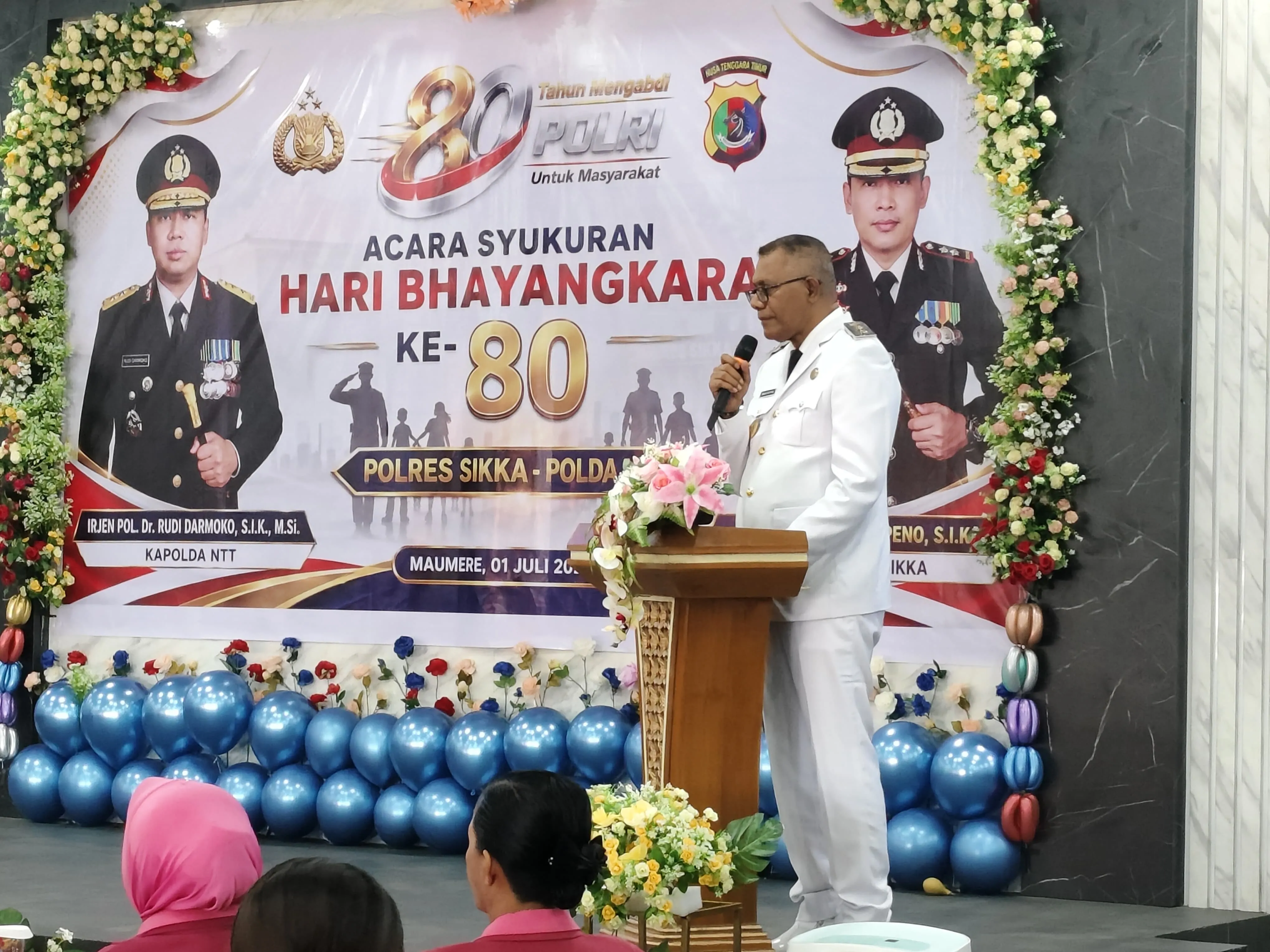 Wakil Bupati Sikka Apresiasi Sinergi Polres Sikka Pada Hari Bhayangkara Ke- 80