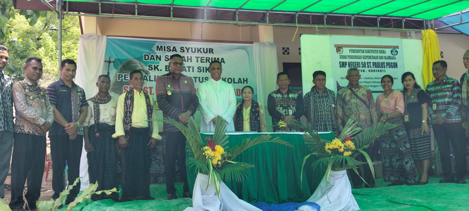 SMP St. Paulus Pogon Resmi Beralih Status Menjadi SMP Negeri 50 St. Paulus Pogon